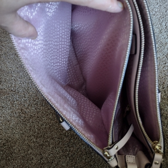 Kate Spade Laurel Way Saffiano Leather Blush Pink Satchel Crossbody Handbag - Picture 13 of 16